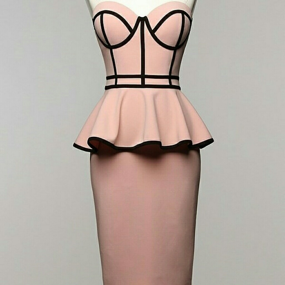 Peplum Bustier Dress NWT